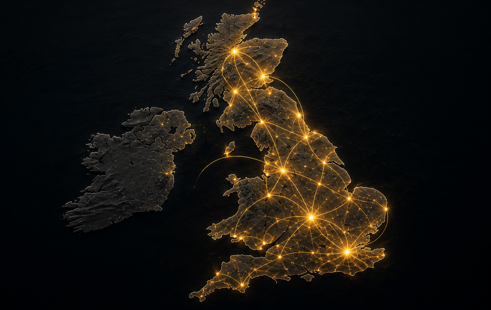 CDF Couriers mainland Britain coverage map